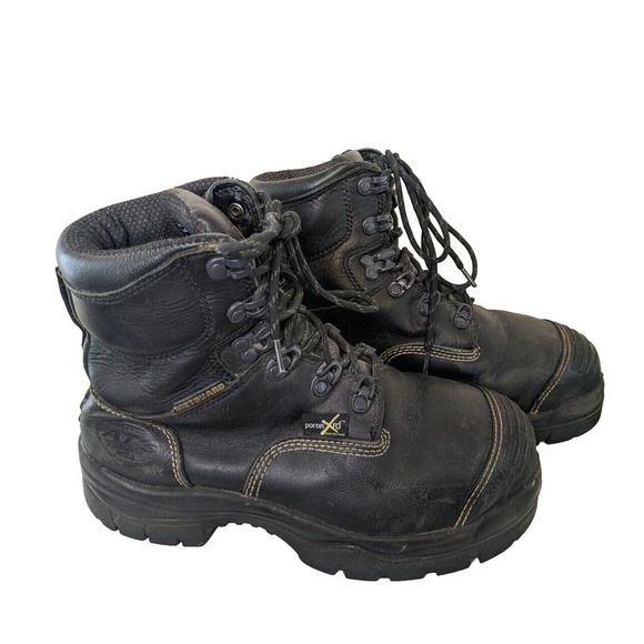 Oliver At's All Terrain Men's Boots Steel-toed Black Leather Lace Up Size 6 - Picture 1 of 7